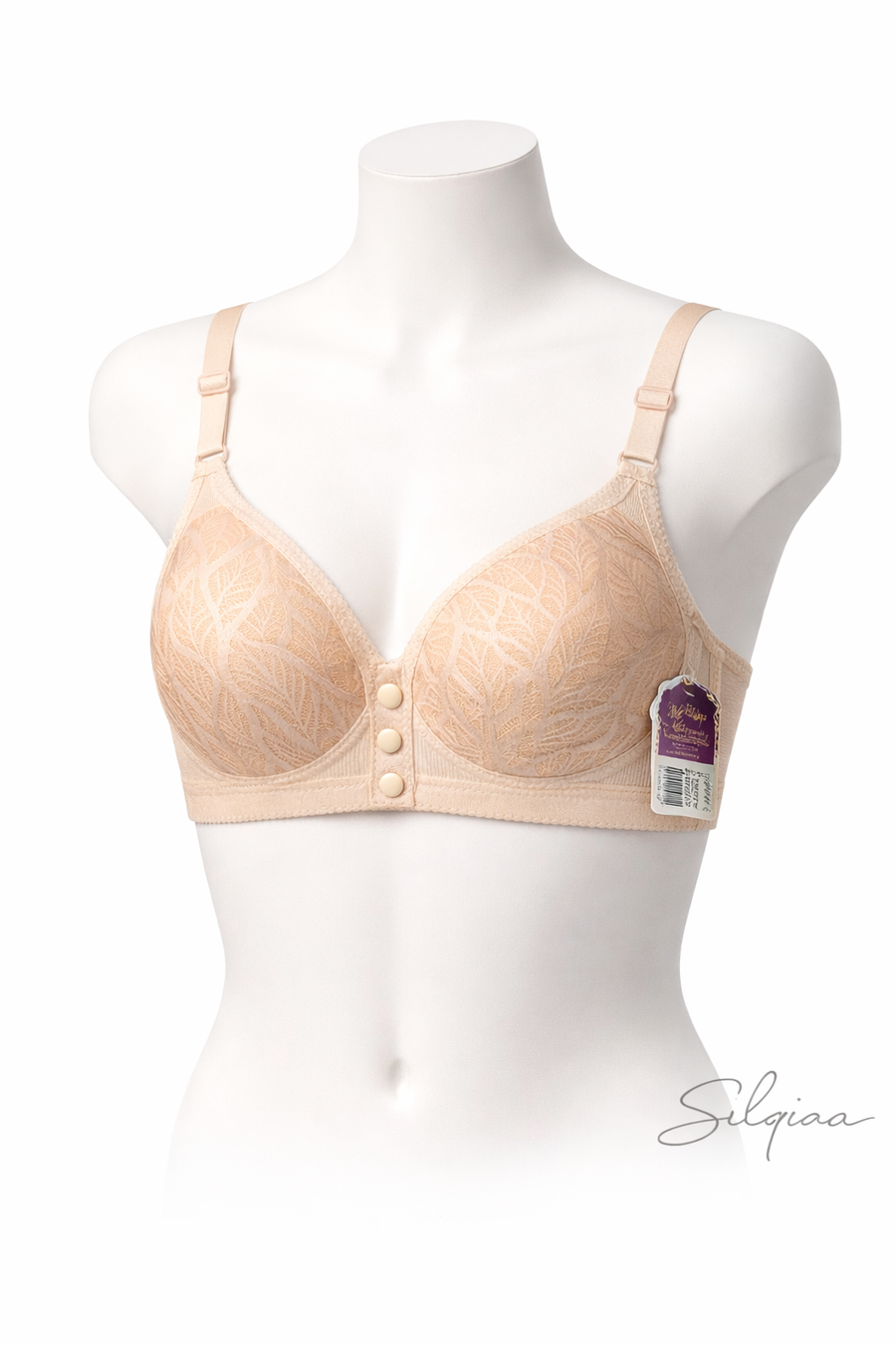 Front Open Button Luxury Padded Bra for Women Cotton Bra